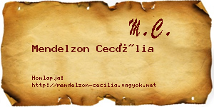 Mendelzon Cecília névjegykártya